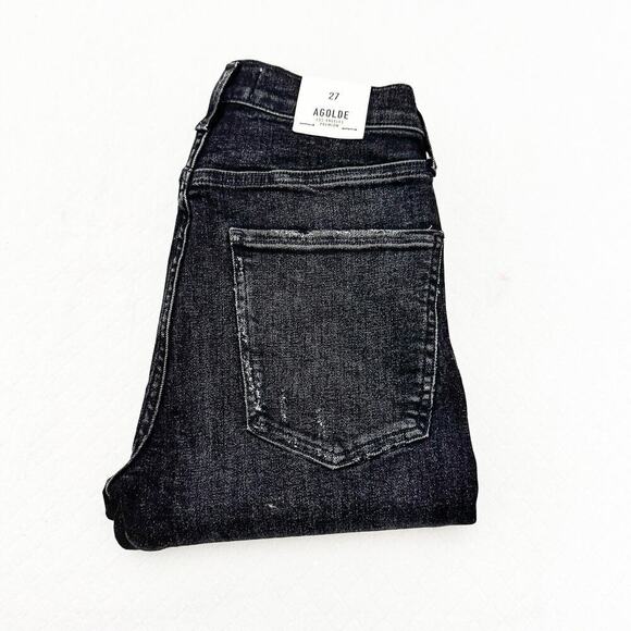 AGOLDE Sophie High Rise Skinny Crop Temple Denim BLK Jeans Size 27 A018C-844 NWT
